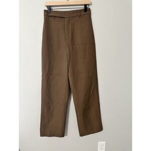 Beulah Style Size M Camel High Waist Wide Leg Trousers Tailored Suiting‎ NWT